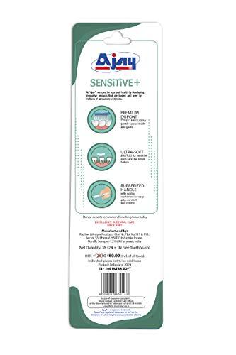 Ajay AJAY SENSITIVE Manual Toothbrush for adults + OFFER PACK,Pack of Assorted color