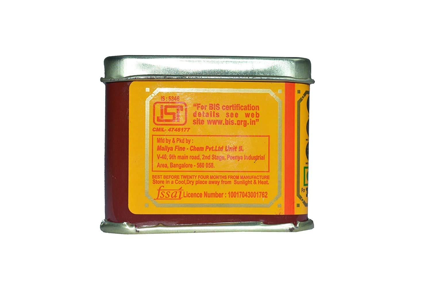 BUSH BUSH Synthetic Orange Red Food Colour Powder ( IH7802 , 100gms Tin)