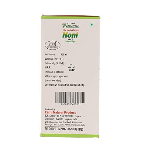 Farm Naturelle Farm Naturelle The Finest Herbal Noni Juice, 400ml and Free Cinnamon Honey 55g x 1