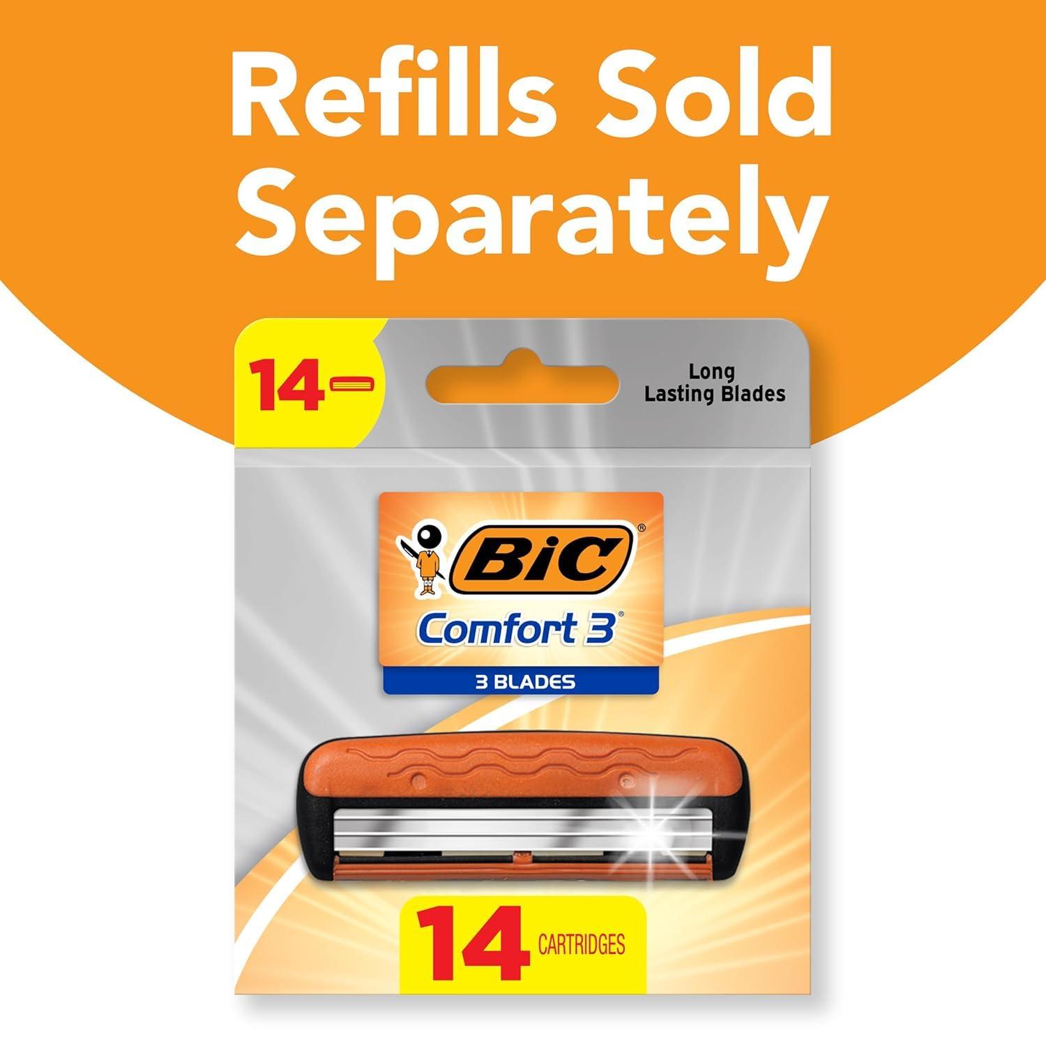 BIC BIC Hybrid 3 Comfort Disposable Razor, Men, 12-Count