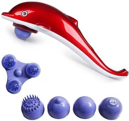 unine unine Dolphin Handheld Body Massager For Pain Relief With Powerful Vibration For Unisex Dolphin Massager Body Vibration Massage Machine Fish Massage,Red Giant Dolphinmassger
