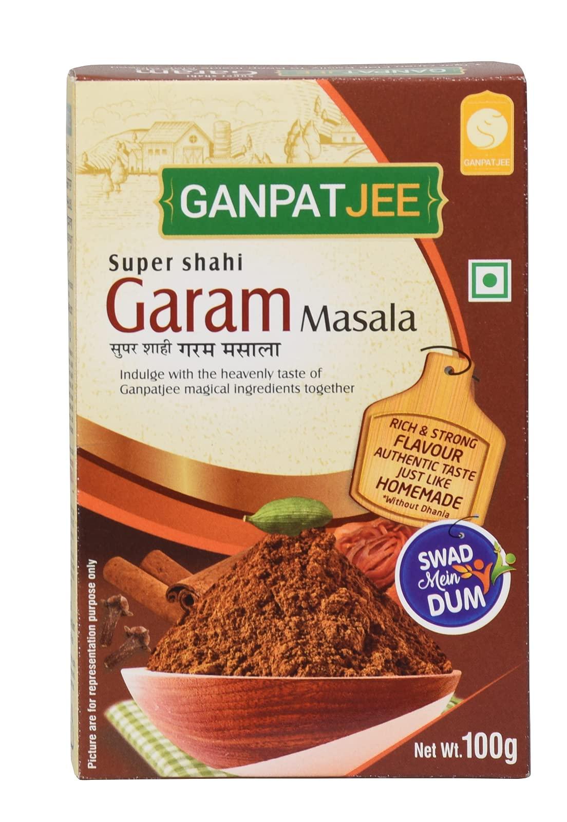 Ganpatjee Ganpatjee Garam Masala Powder, 100g | Super Strong Flavour Without Dhaniya Authentic Taste