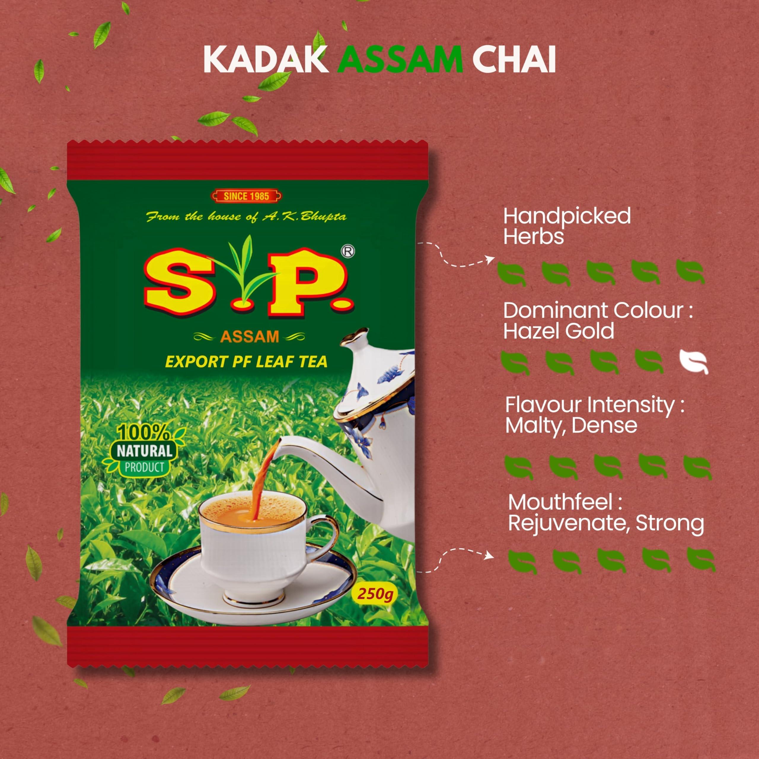 S. P. SUPER DUST TEA S. P. SUPER DUST TEA Super Premium Tea Combo | 100% Natural Tea |Super Premium Ctc & Export Pf Leaf Tea | 1Kg Combo, Assam