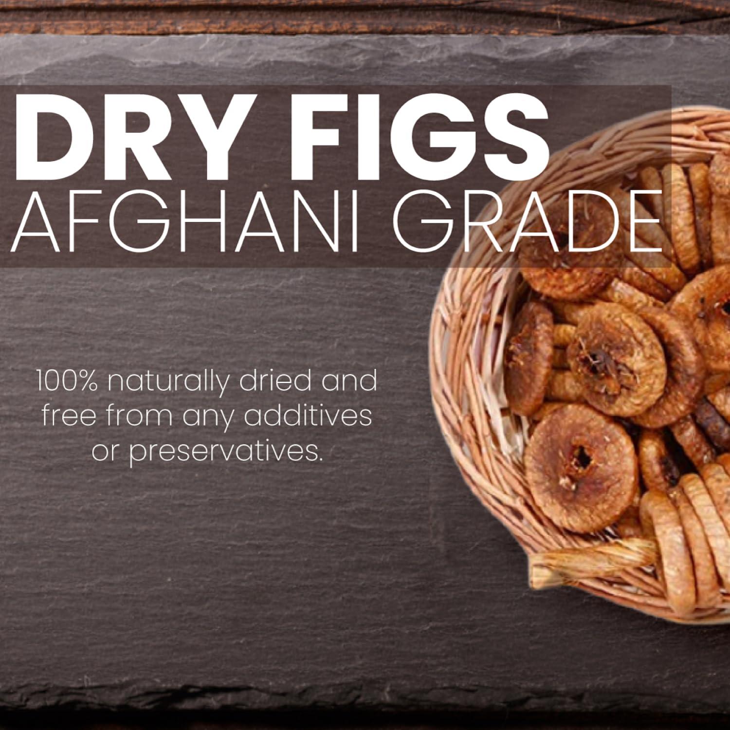 BRnow berryz BRnow berryz Natural Dry Figs Dried Sweet Big Size Anjeer Fibre Calcium and Iron Vitamins Low in Calories and Fat Free No Sugar Added Dry Figs Anjeer Afghani Grade Medium Size (2kg)