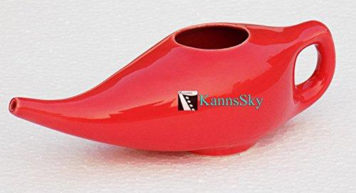 KannsSky KannsSky Ceramic Jala Neti Pot - Red