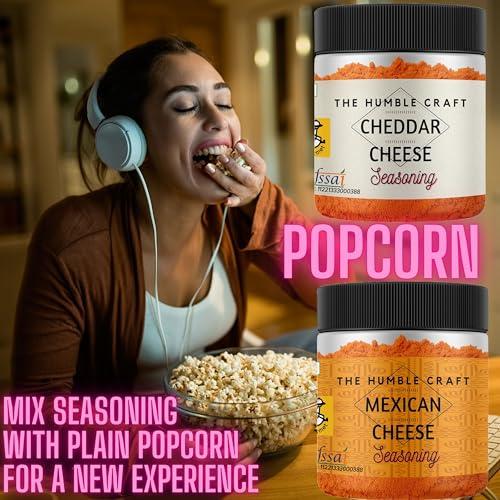 The Spice Rack The Humble Craft Cheddar Cheese Seasoning Powder - Popcorn, Salad, Pizza, Pasta, Spread, Dip & Marinade. Cheese Powder Seasoning - 100Gms