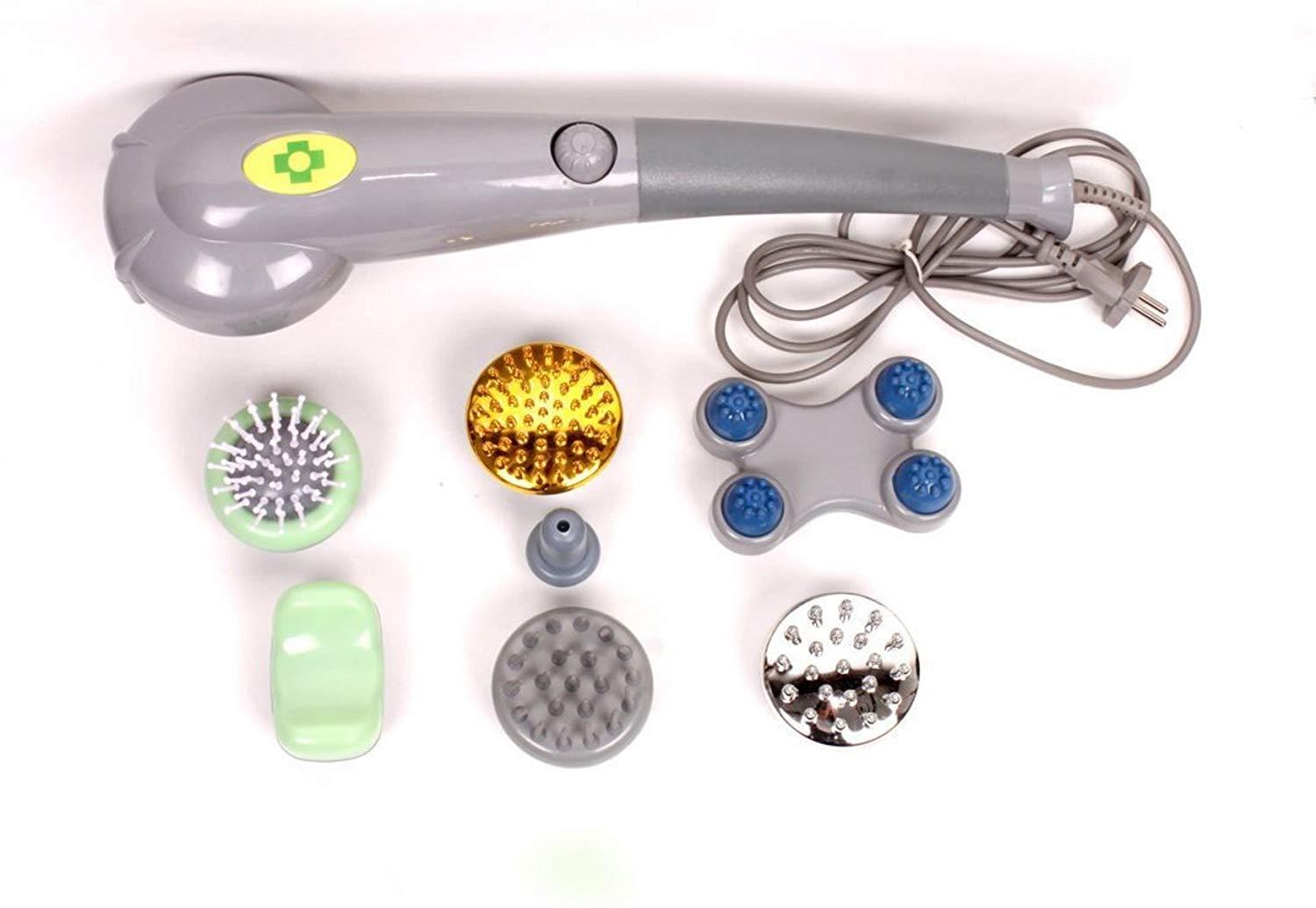 PIERCELL ENTERPRISE 7-In1 Magic Complete Body Massager for pain relief Complete Body Head Neck Shoulder Back Leg Foot Pain Relief For Men Women For Fat Reduction Joint Pains Corded Electric (Multi Color)