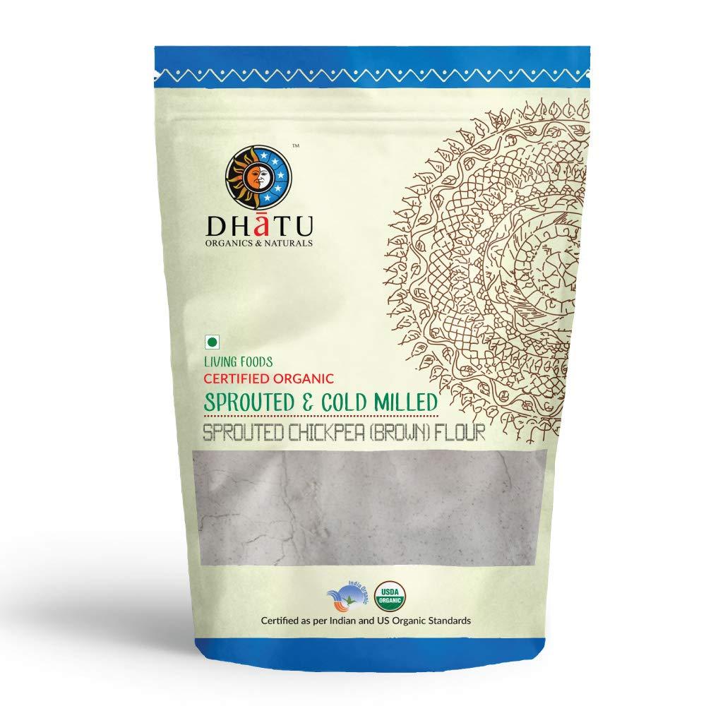 Dhatu Dhatu Organics & Naturals Sprouted Brown Chickpea Flour, 500 g