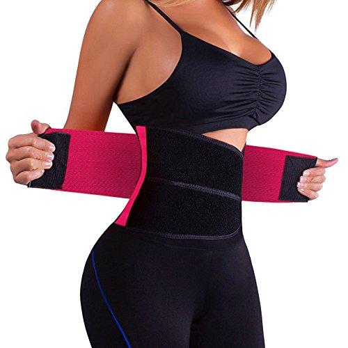 Elebae Elebae Unisex - Neoprene Lumbar Support Belt Work Lumbar Belts Back Brace Back Pain Support Belt for Injury Pain & Fitness Body Shaper and Workout Slimming Belt (PINK, MEDIUM)