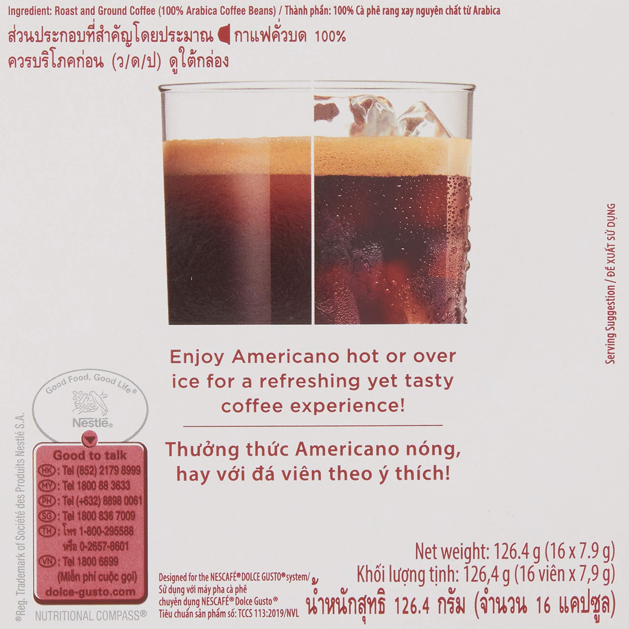 Dolce Gusto Dolce Gusto Americano Roast & Ground Coffee 16 Capsule Box, 160g