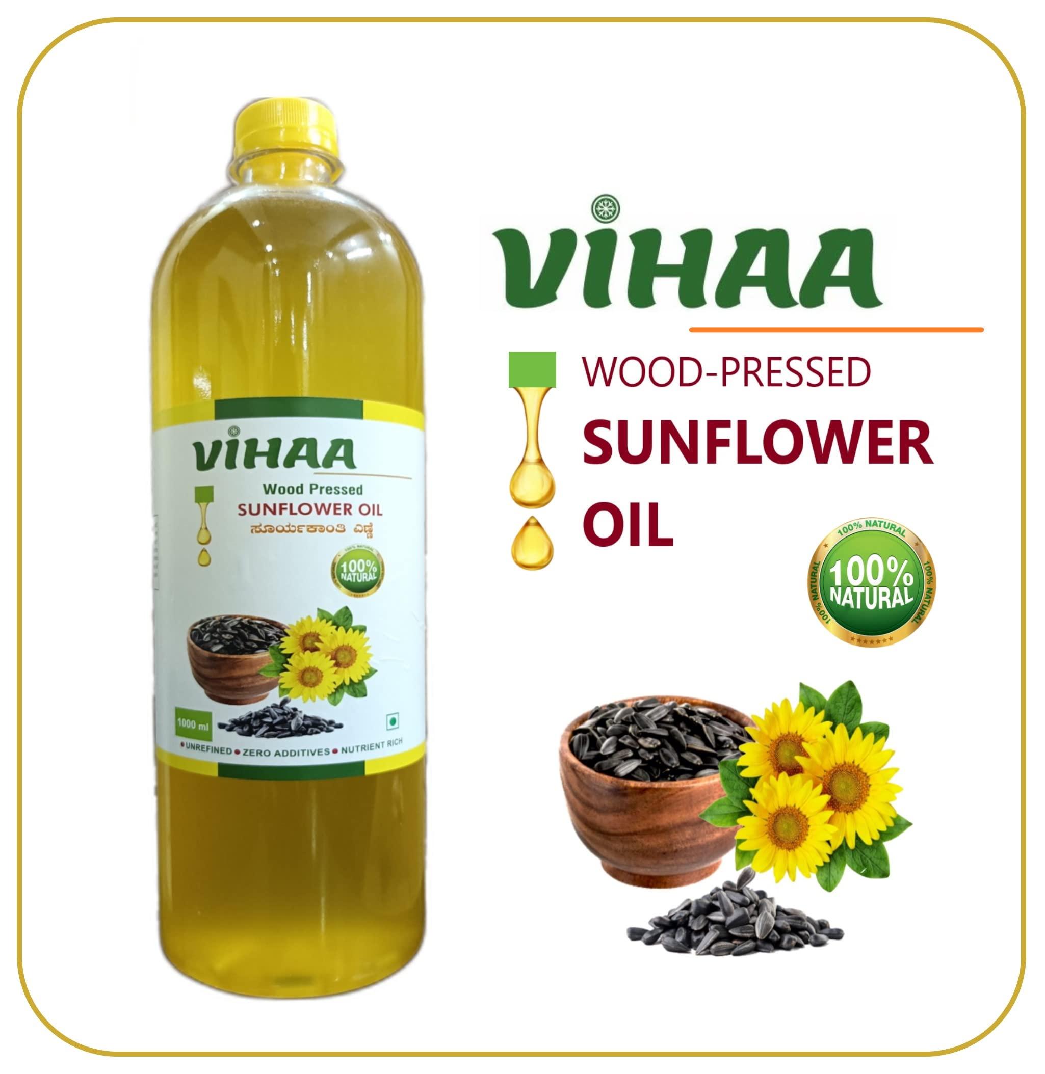 Generic Vihaa Wood Pressed/Cold Pressed Sunflower Oil (5l)