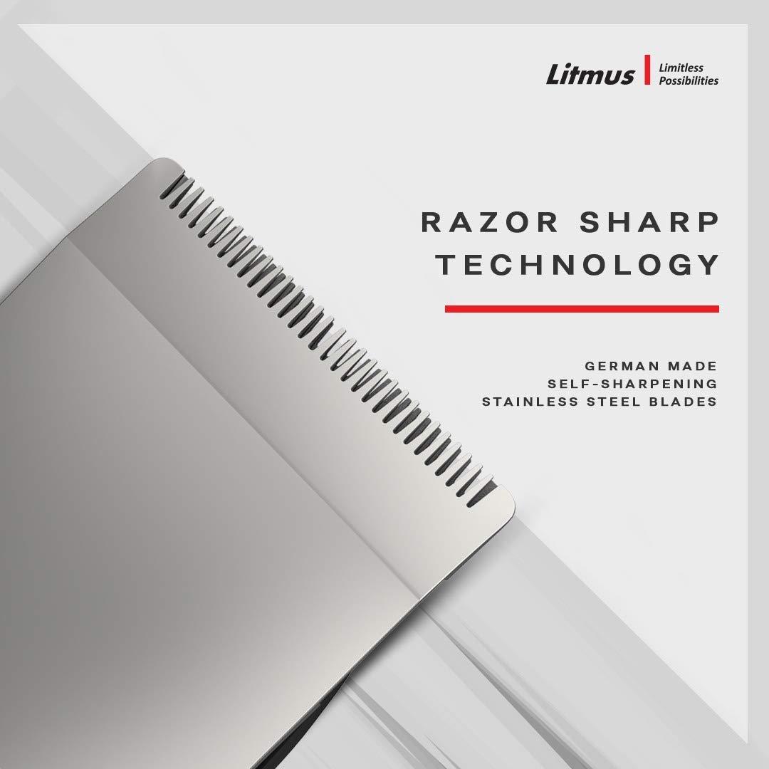 Litmus LITMUS Men Precision Beard Trimmer PT-101(Luxury Edition, Chrome), Waterproof | Corded & Cordless | Run Time: 70 Mins