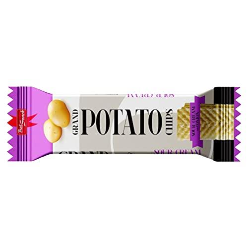 Bal Snack Bal Snack Grand Long Potato Chips Sour Cream & Herbs Flavoured Potato Snacks | Crispy & Crunchy Snack Food for Movies, Games & More - 60g