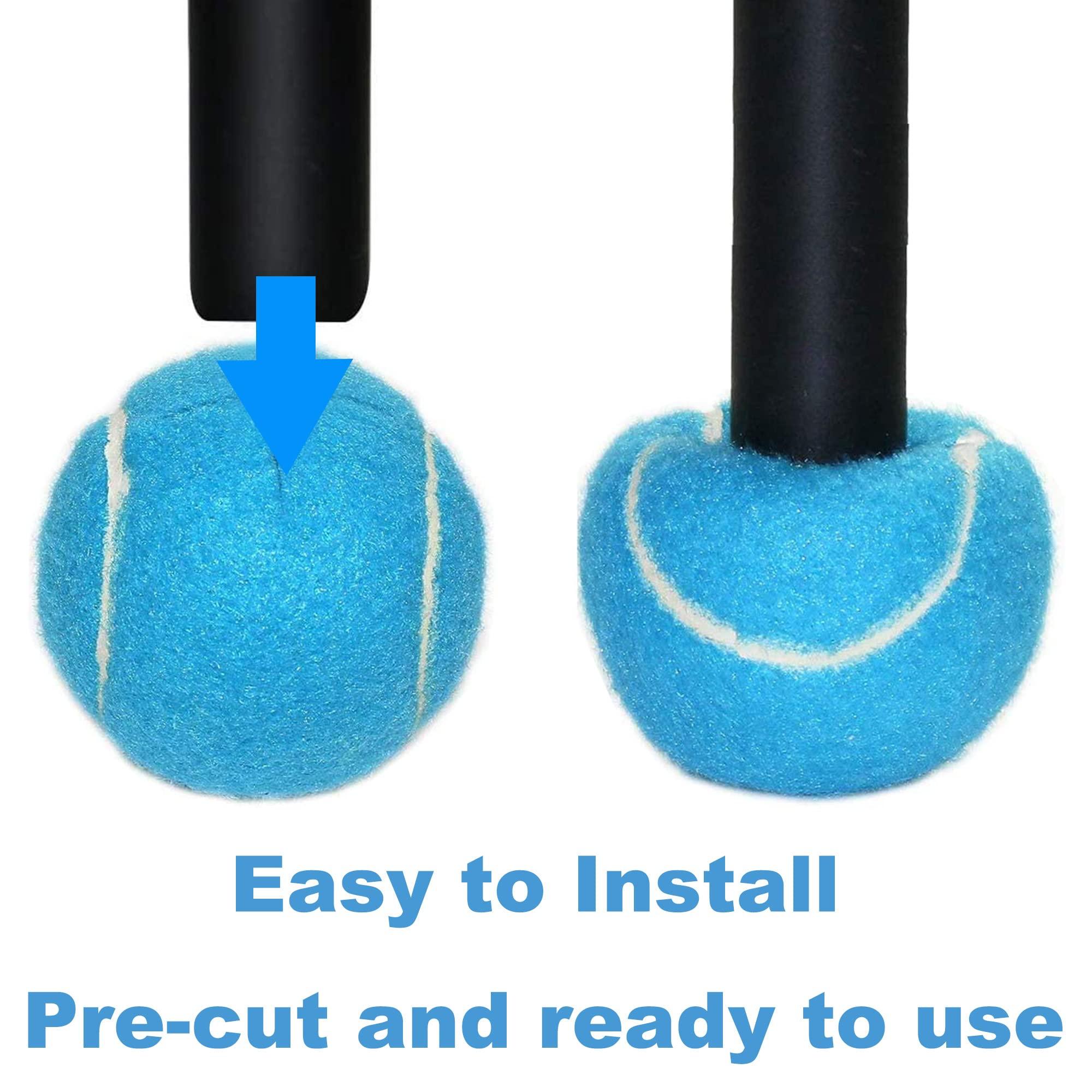 HiBallBall HiBallBall 2 Pack Precut Tennis Balls for Walkers, Tennis Balls for Chairs Furniture Legs, Heavy Duty Long Lasting for Ski Glides (Brown)