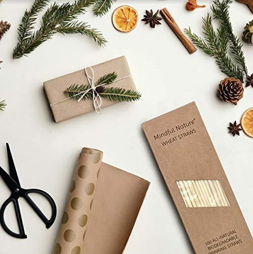 Mindful Nature Mindful Nature Wheat Straws - 100 All-Natural Drinking Straws