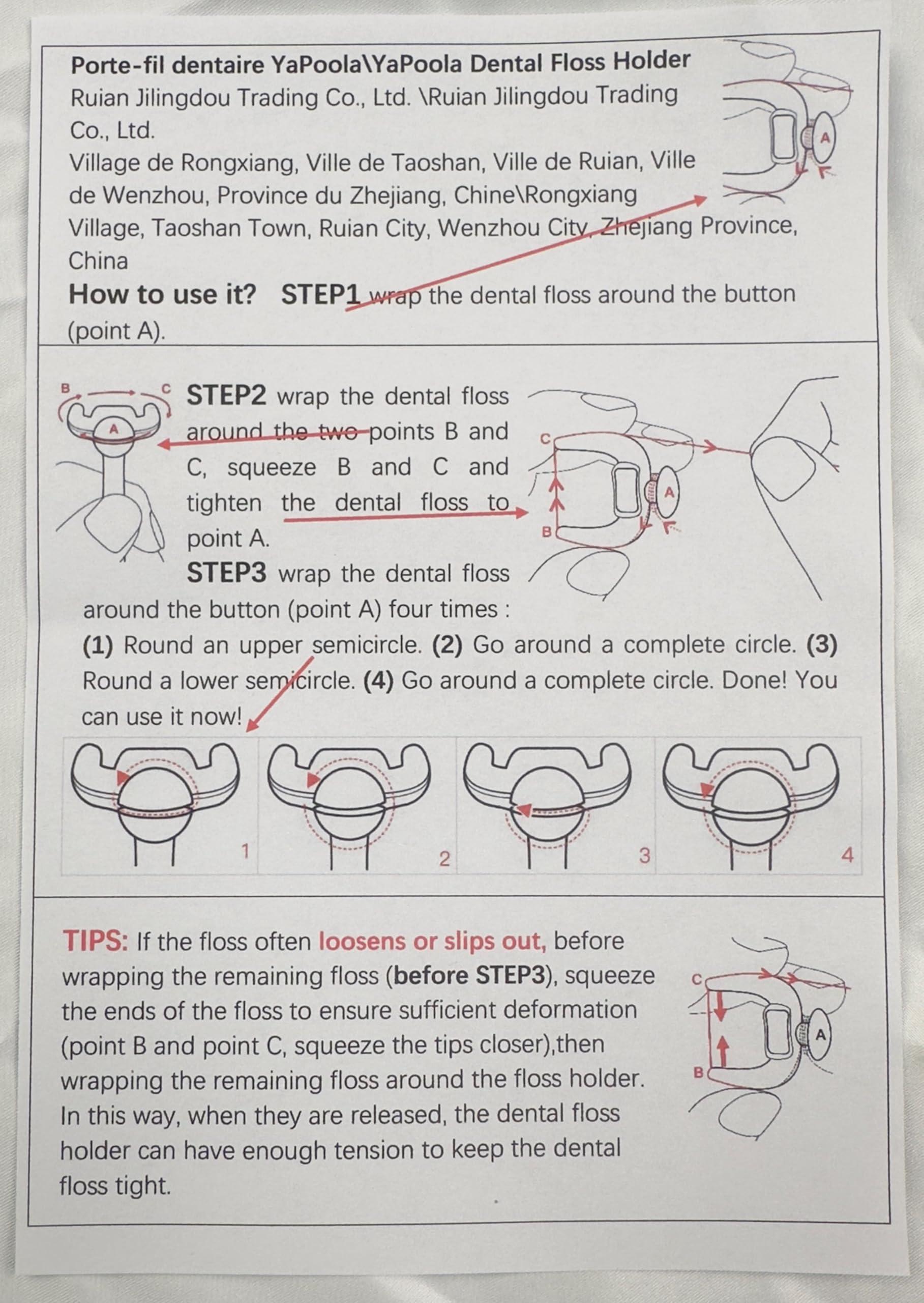 YaPoola NO-Waste Dental Floss Handle for Adults and Kids Teeth Cleaning Reusable Dental Picks 1 Counts Daughter Gift from Mother