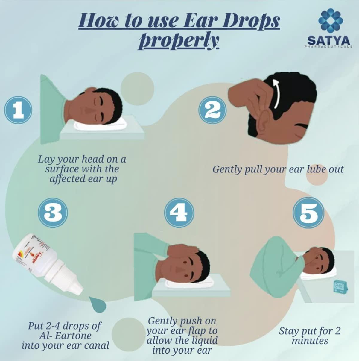 AL-EARTONE AL-EARTONE Ear Drops | Antifungal | Antibacterial | No Side Effects | 100% Ayurvedic & Natural Herbal Ear Drops | 10 Ml | Pack Of 3