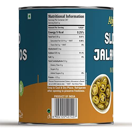 Abbie's Abbie's Jalapeno Slice in Brine A10, 3 kg | Ready to Eat Jalapeno Pickle | Perfect for Toppings in Pizza,Pasta , Sandwich,Nachos , Salad