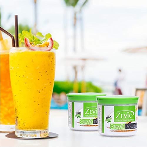 ZEVIC Zevic Stevia Sugar Free Powder | Zero Calories Stevia | Vegan & Keto | 100% Natural Sweetener Powder | Sugar Substitute Natural | Diabetic Friendly - 200g (Pack of 2)