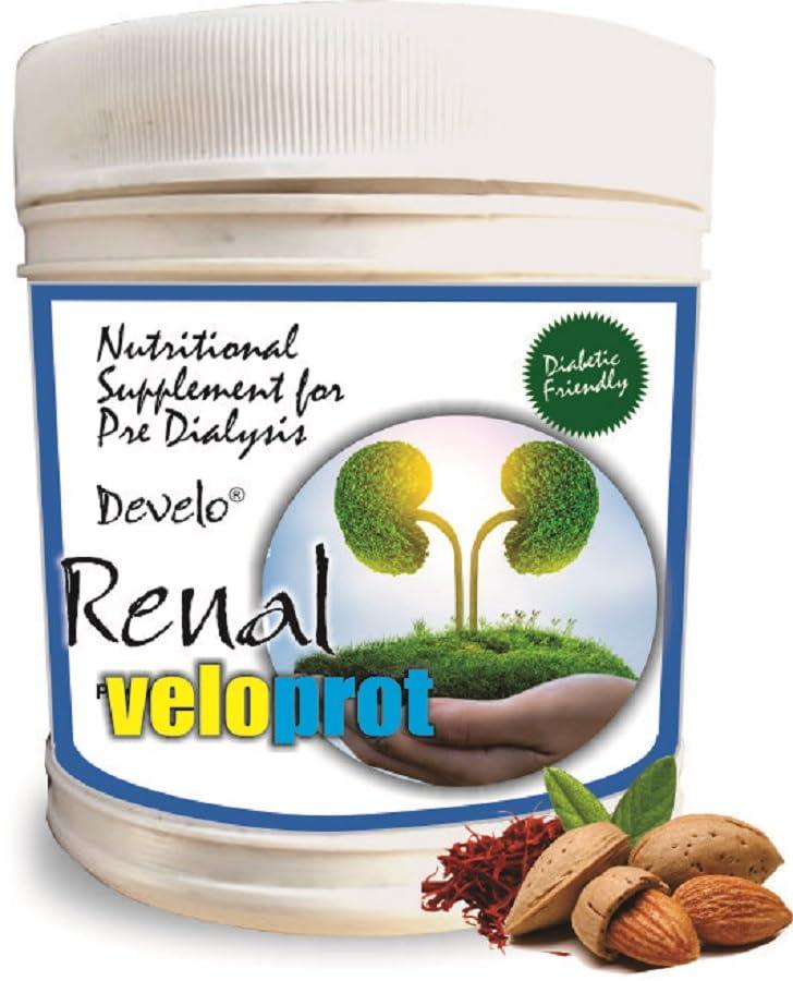 DEVELO Develo Kidney Health (Pre dialysis) Protein Powder for Better Renal Health & Function - 500 g Kesar Badam