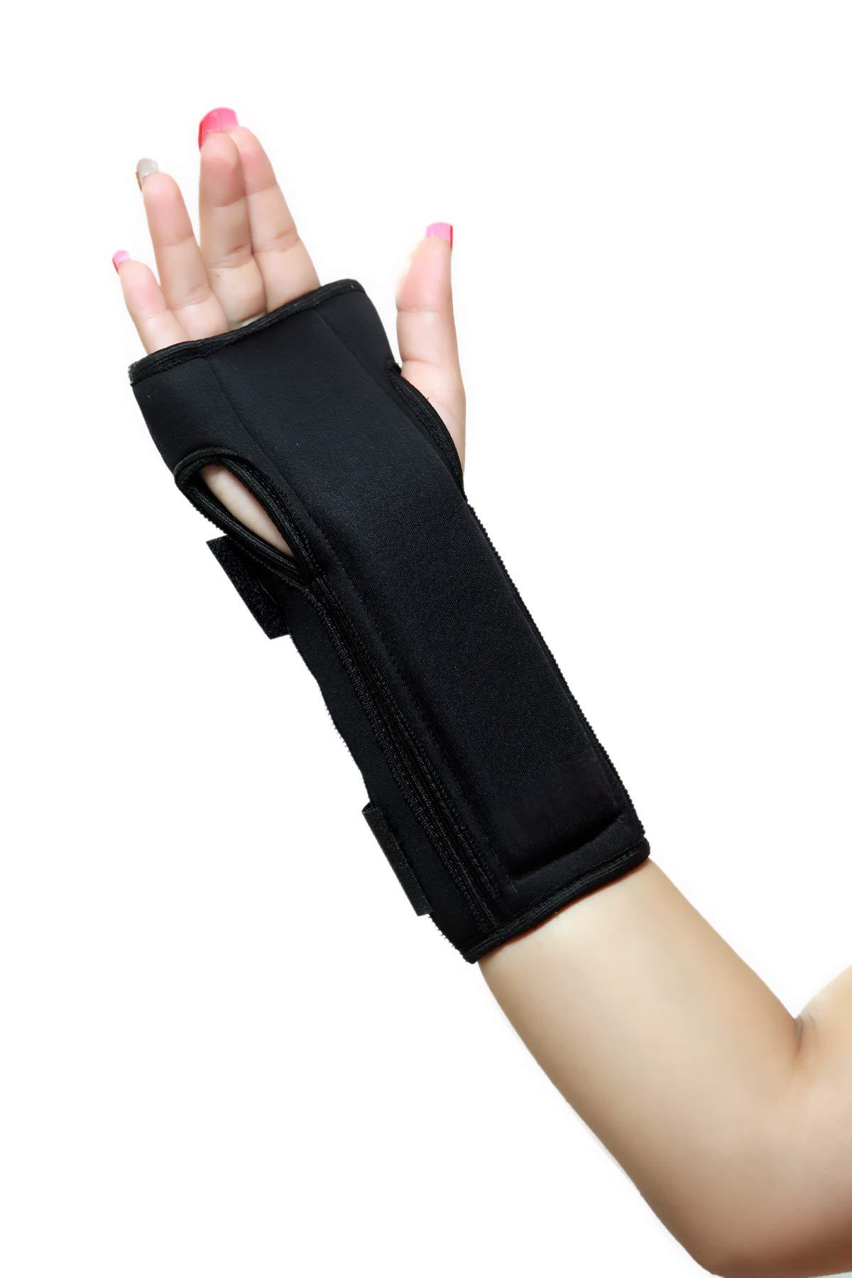 Aurthot Aurthot Wrist Cock-Up Splint for Strong Support and Immobilization (Black)