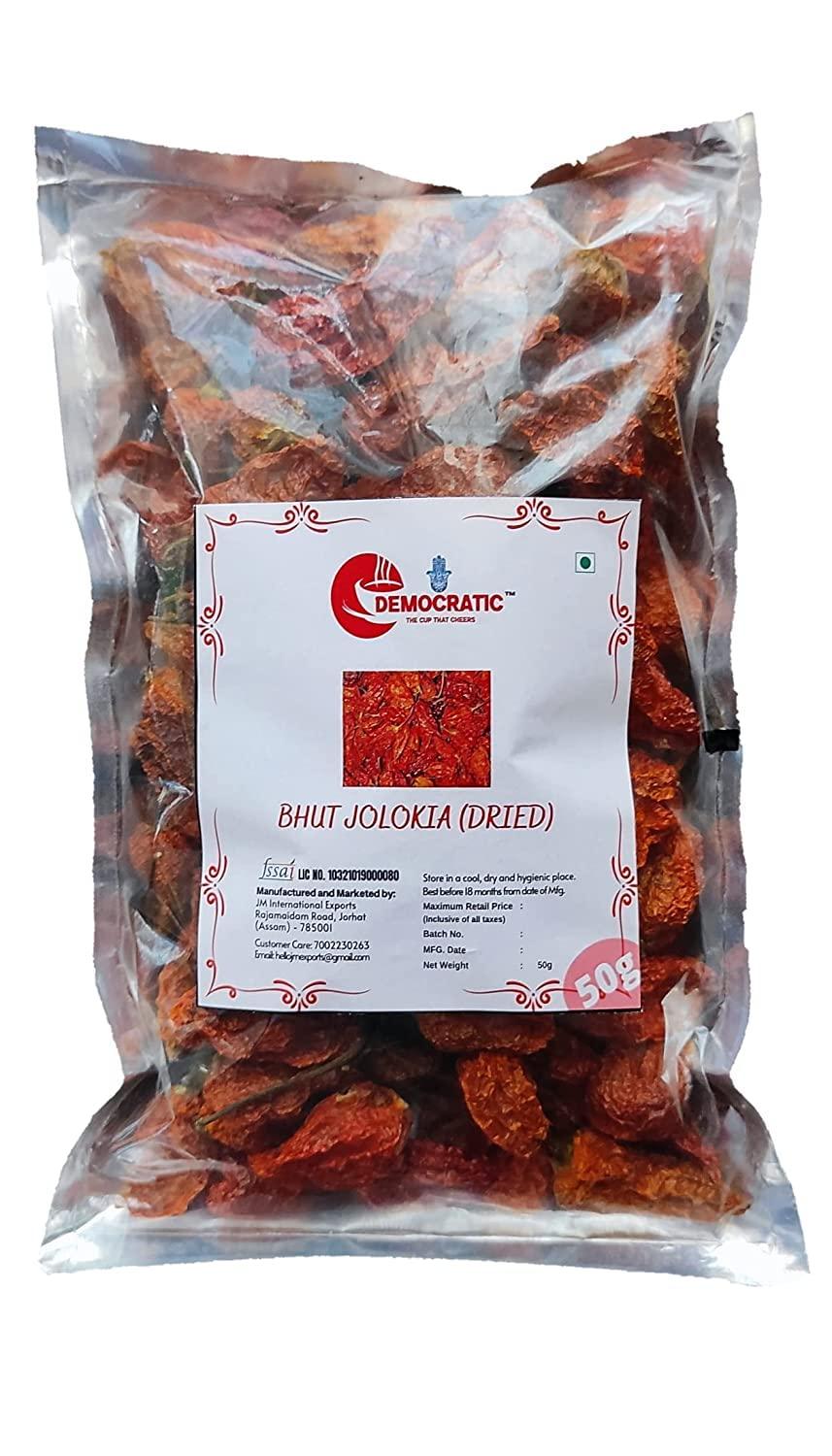 Generic Dried Ghost Pepper (Bhut Jolokia) Oven Dry (Oven Dried, 100gram)