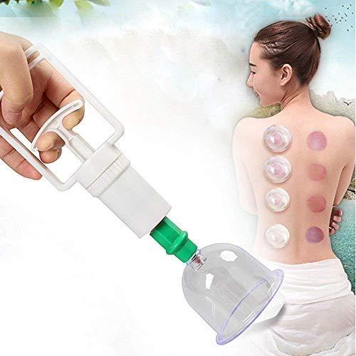 SNOFER SNOFER Plastic Therapy-Cupping Medicine Magnet Pull Out Vacuum Apparatus Therapy Relax Massagers (White) - Pack of 6