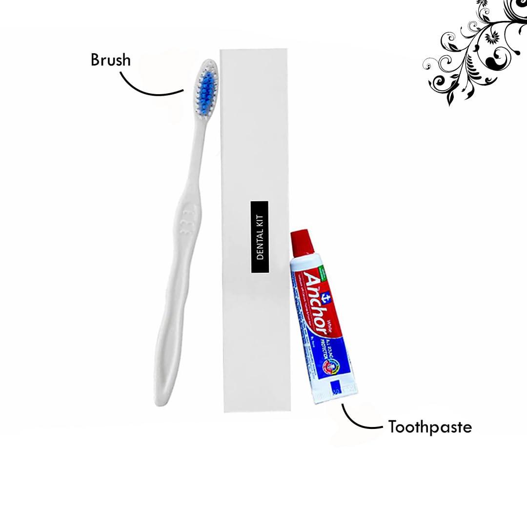 clayherbs Clayherbs (25 Kits) Toothbrushes with Toothpaste (10g) | Disposable Travel Kit | Dental Kit In Bulk | Individually Wrapped | Hotels | Vacation Rentals | Homeless, Nursing