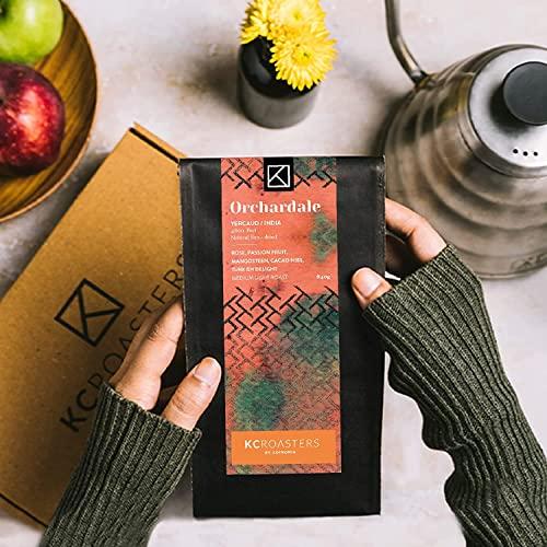 Koinonia Koinonia KCROASTERS Orchardale Coffee from Yercaud Estate, 840 gm Medium-Dark Roast Arabica Coffee Beans - Roasted & Ground for Electric Brewer | Packed in Biodegradable Bags