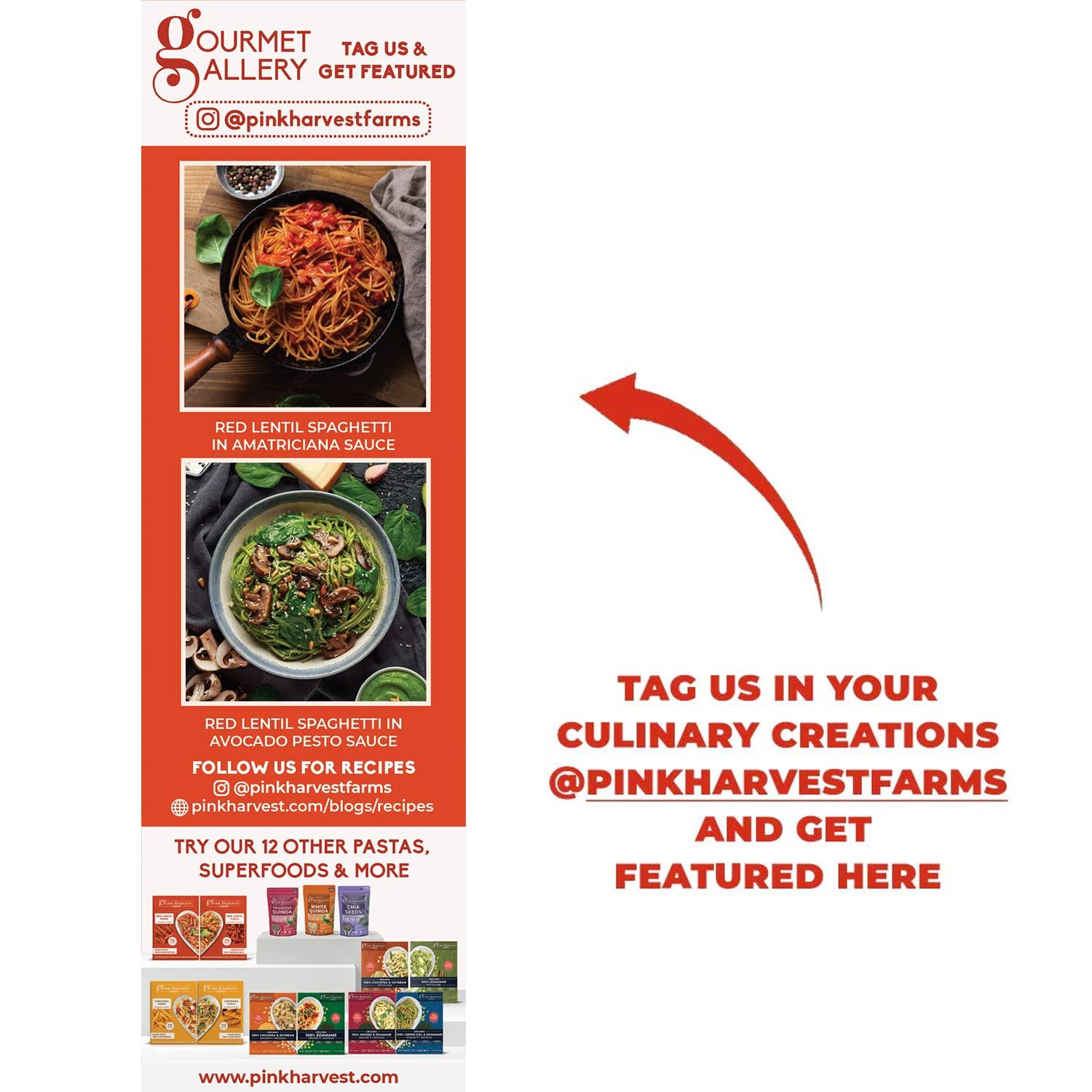 Pink Harvest Farms Pink Harvest Farms Red Lentil Spaghetti Noodles | No Rice - No Maida | Vegan | Gluten Free | High Protein | 200 g (Pack of 2)