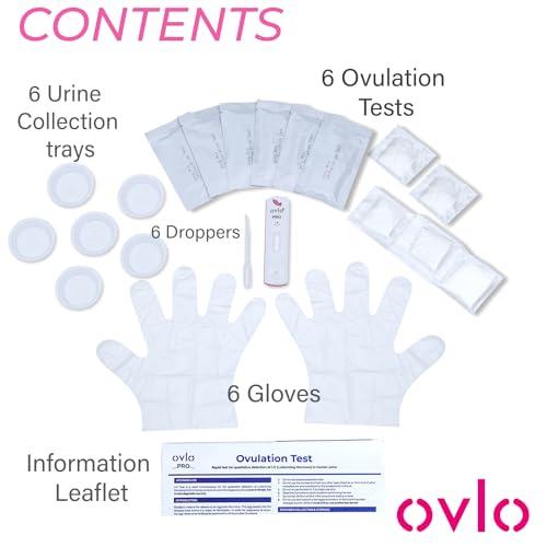 Ovlo Ovlo Pro Ovulation Test Kit - Precision and Confidence on Your Path to Parenthood - 6 Tests, Gloves, Dropper, Urine Tray for LH testing - Free Fertility Tracking App Included