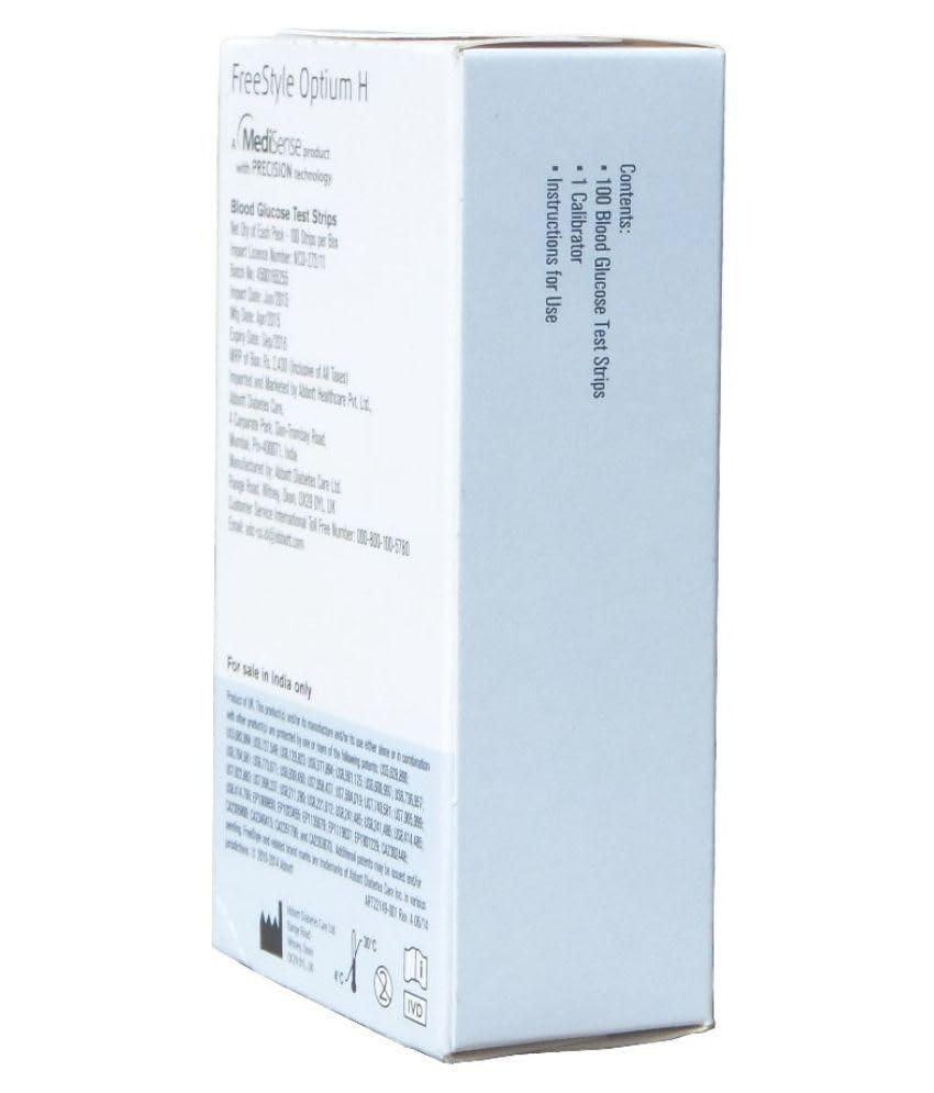 Anmol Anmol Freestyle Optium Neo H100 Blood Glucose Test Strips With 100 Lancets