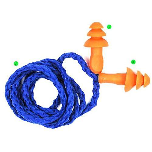 KWEL KWEL Ear Plug Corded, Extra Soft, Reusable Earbuds Noise Cancellation, Soundproof Earplug Use For Underwater, Meditation, Study, Flight Travel, Sleeping, Sound Block Up To 24 Decibel (Pack of 5)