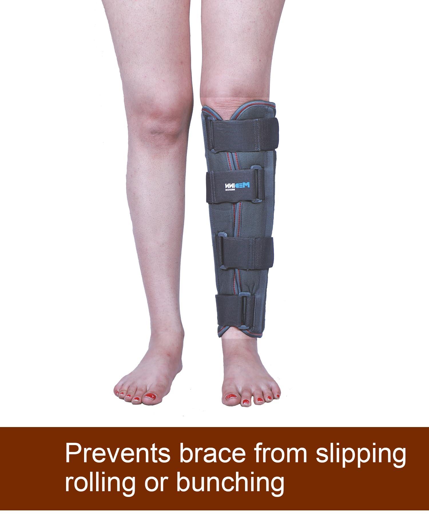 MEDINN ORTHOTICS TIBIAL BRACE | SUPPORT FOR LEG, CALF AND FIBULA FRACTURE ORTHOSIS (XL)