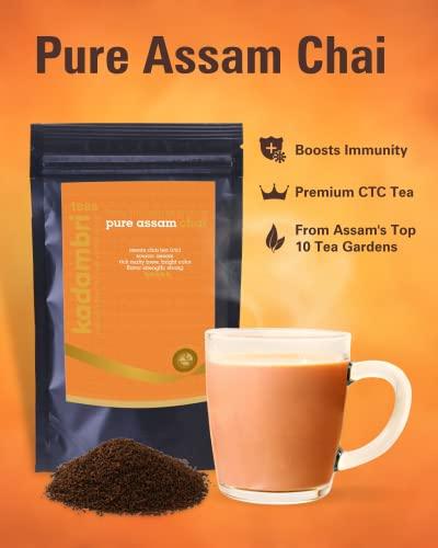 Kadambri Teas Kadambri Teas Rakhi Gift Hamper for Brother, Bhabhi and 1 Kid || Luxury Rakshabandhan Gift Set || Gift Box Contains: 1 Premium Darjeeling Tea (50 gm), 1 Pure Assam Chai (100gm), 3 Rakhis, Roli Chawal in Floral Linen Jute Bag (1 Kids & 2 Adults Rakhis