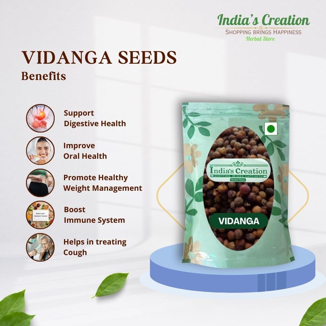indias creation Vidanga-Baibaddang-Raw Herb-Embelia Ribes-Single Herbs-Jadi Booti (100 Gram)