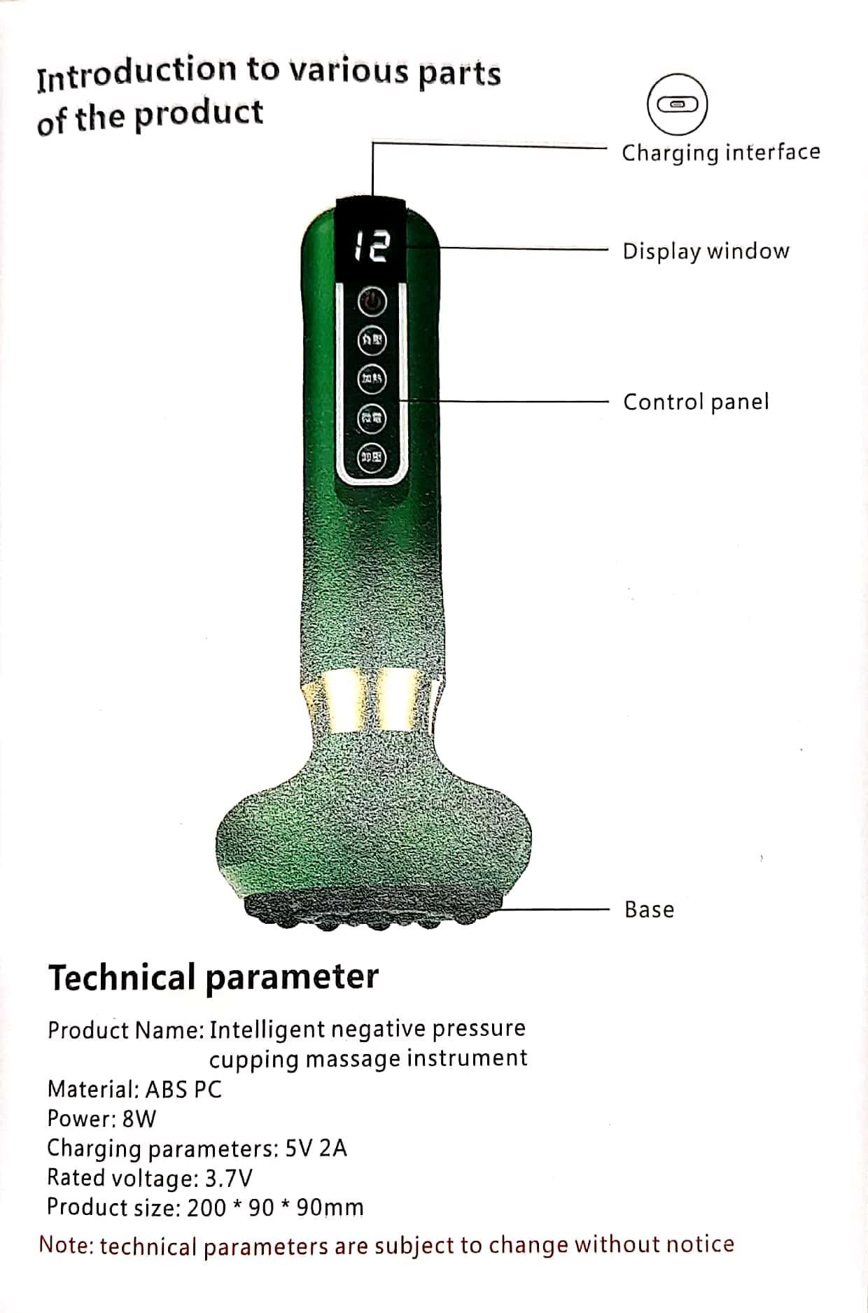 Acupressure Health Care Product Acupressure Health Care Product Intelligent Negative Pressure Cupping Massage Instrument