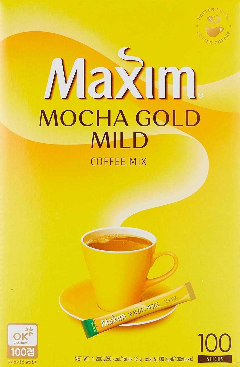 Maxim Mocha Gold Maxim Mocha Gold Mild Coffee Carton Mix(100 Sticks),1200 Grams