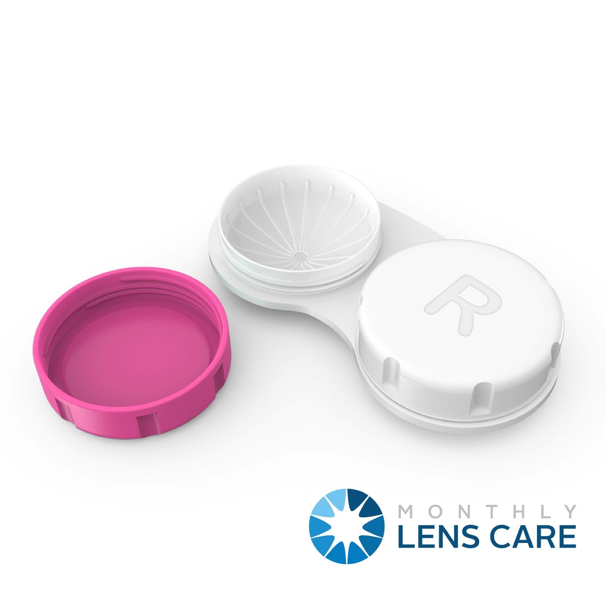 Axim USA Contact Lens Cases 12 Pack. One Year Bulk Supply. Tweezers and Applicator Set Included. Protect Your Eyes by Changing Your Lens Case Monthly