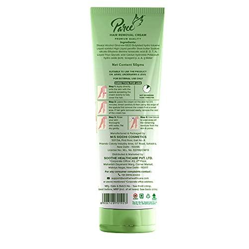 Paree Paree Hair Removal Cream for Women | Enriched Natural Aloe Vera Extract & Shea Butter | Suitable for Legs, Arms, & Underarms | Non Toxic | Pack of 1 (50g)