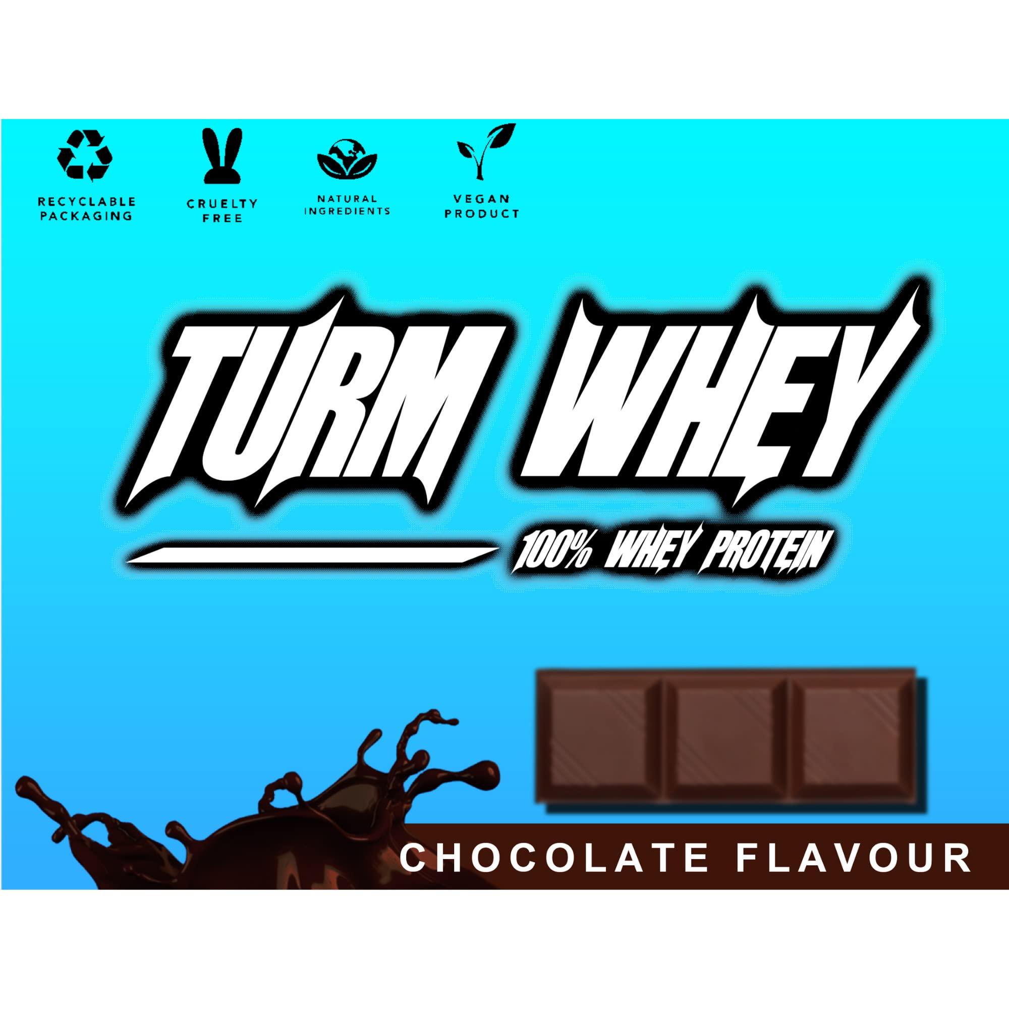 Turm Whey Turm Whey Performance Whey Protein - Concentrate 80% - 1 kg / 2.2 lbs | 24 g Protein Per Scoop with Fast Digestion | Lab Tested (Chocolate)