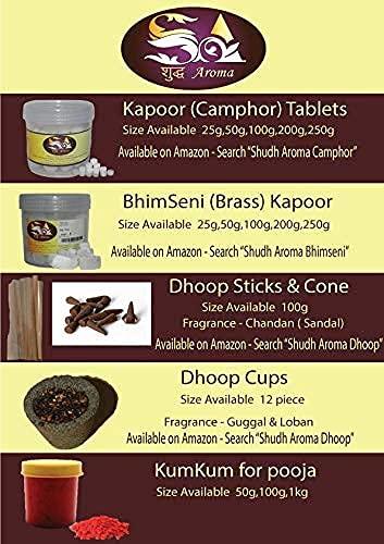Shudh Aroma Shudh Aroma Pure guggal Sambrani Dhoop Cup - 48 Dhoop Cups With Burner Plate (pack of 4, 12 cups in 1 pack)