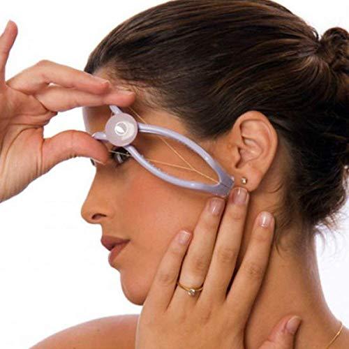 LUSCHE LUSCHE Eyebrow Face and Body Hair Threading Machine Tweezers With Additional 10 Thread (purple)