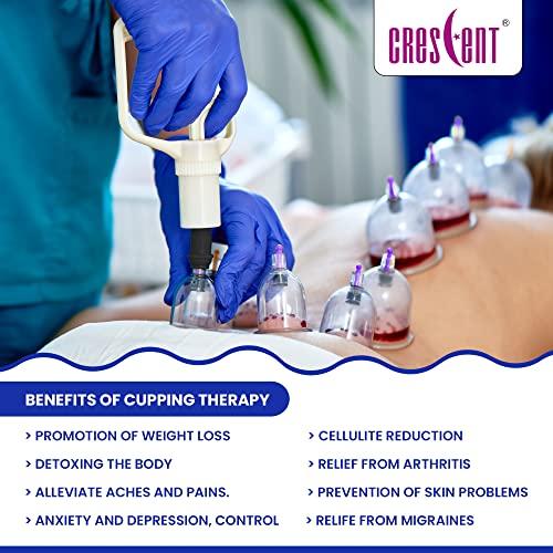 CRESCENT Crescent Hijama| Cupping Therapy Cups| Hijama Cupping Set| (Size 1, 6 Cups only)