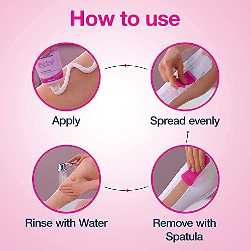 Veet Veet Hair removal cream- Normal skin-50 gm & Full Body Waxing Kit Easy-Gelwax Technology Normal Skin - 20 Strips with free Veet Glow It Girl pouch, Pink, 50 g (Pack of 1)