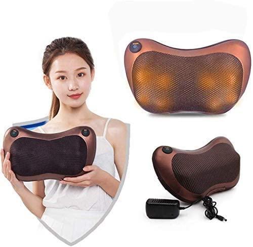 Generic Eazy Sales Electronic Neck Cushion Full Body Massager Pillow with Heat for pain relief Massage Machine for Neck Back Shoulder Pillow Massager - Swiss Relaxation therapy (Brown)