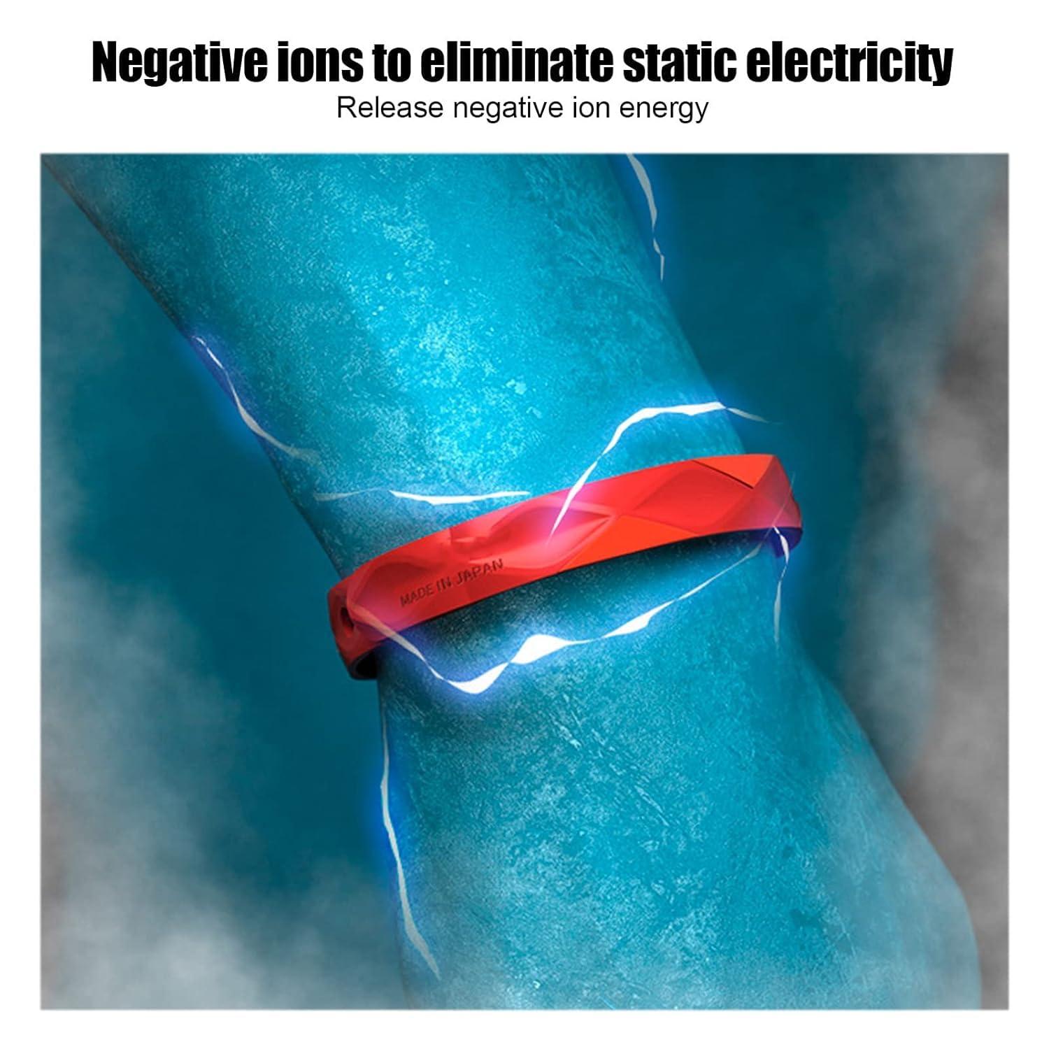 Sonew Sonew Anti Static Wrist Strap, Anti Static Wristband Silicone Improve Sleep, Winter Electrostatic Removal Bracelet for Men and Woman(red)