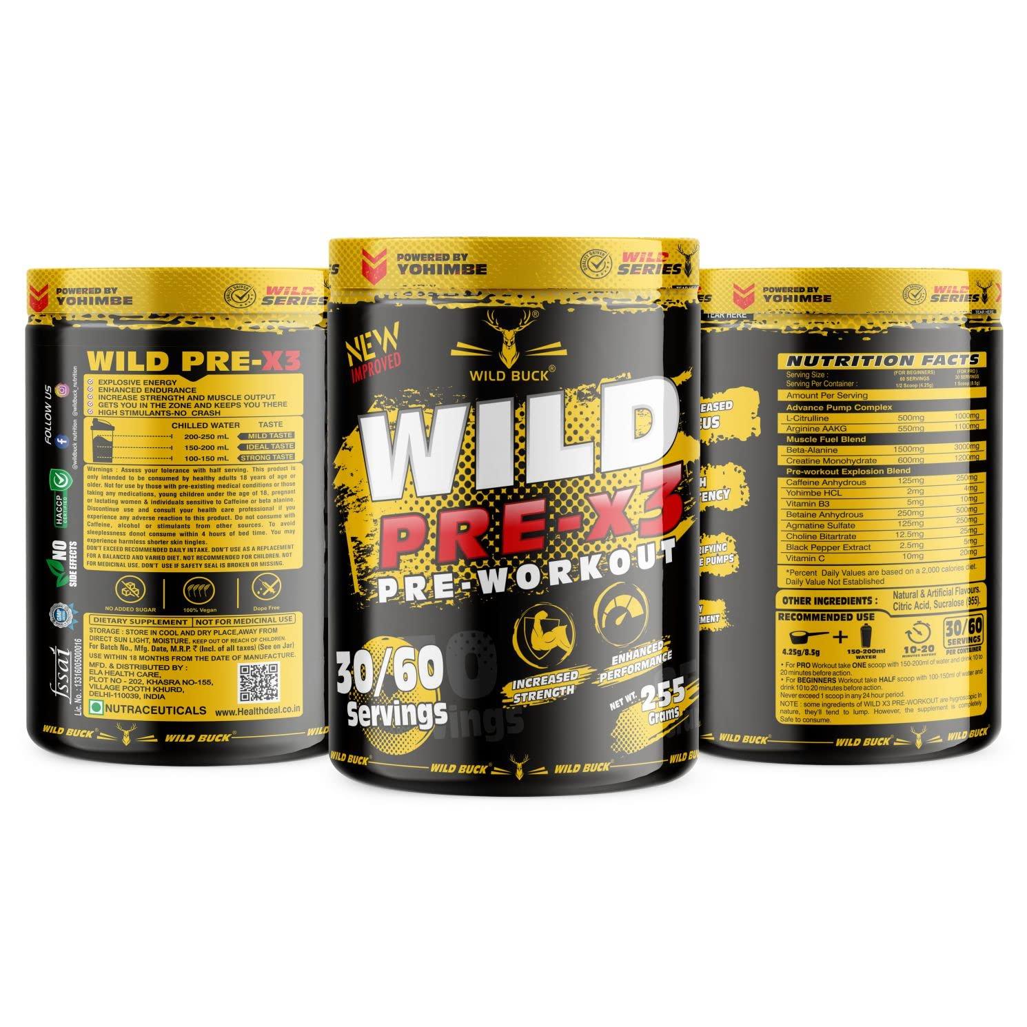 WILD BUCK WILD BUCK CITRULLINE, ARGININE, BETA ALANINE POWDER [30-60 Servings, American Cola, 255g]