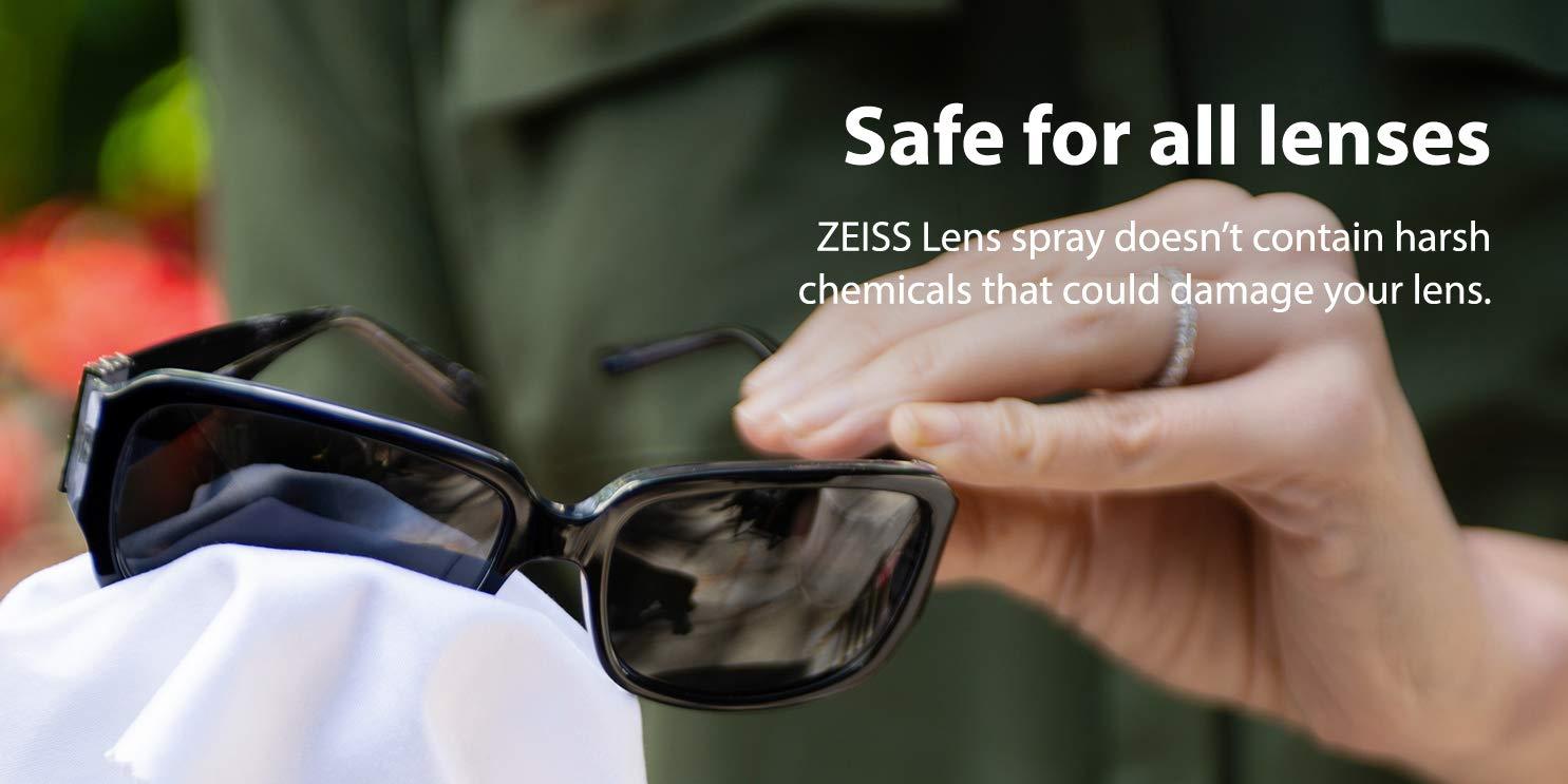 Zeiss ZEISS Lens Cleaning Solution Kit 60ml with Microfiber Cloth- Pack of 1 | Perfect Lens Cleaner for Spectacles, Eyeglasses, Sunglasses , Camera Lenses and Binoculars