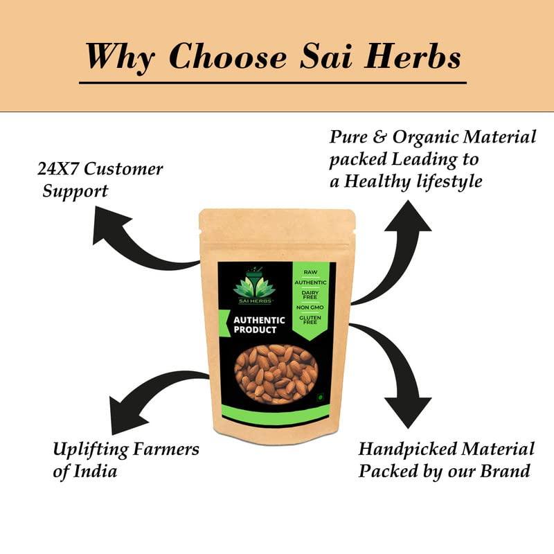 SAI HERBS SAI HERBS Gurbandi Badam - Gurbandi Badam Giri - Peshawari Almond Giri - Pishori Badam - Peshawari Badam - Gurbandi Almond - Pure & Natural (500 Grams)